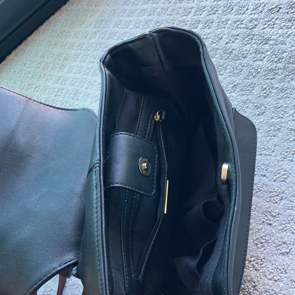 GREAT CONDITION Faux Leather black backpack - Picture 3 of 5